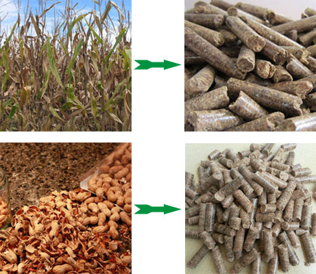 corn stalk peanut shell pellets